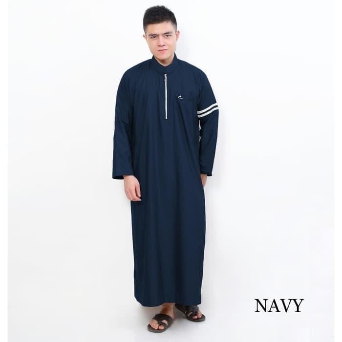 Jubah Pria Nabawi / Jubah Gamis Pria / Jubah Saudi Baju Muslim Pria - Putih, S