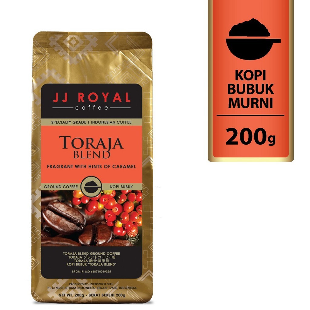 

Coffee/Kopi JJ Royal Toraja Blend Ground Bag 200g