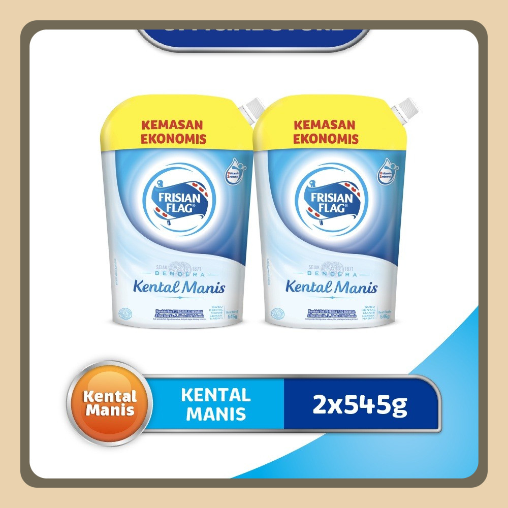 

Frisian Flag Susu Bendera Kental Manis Pouch 545gr x 2 Pcs