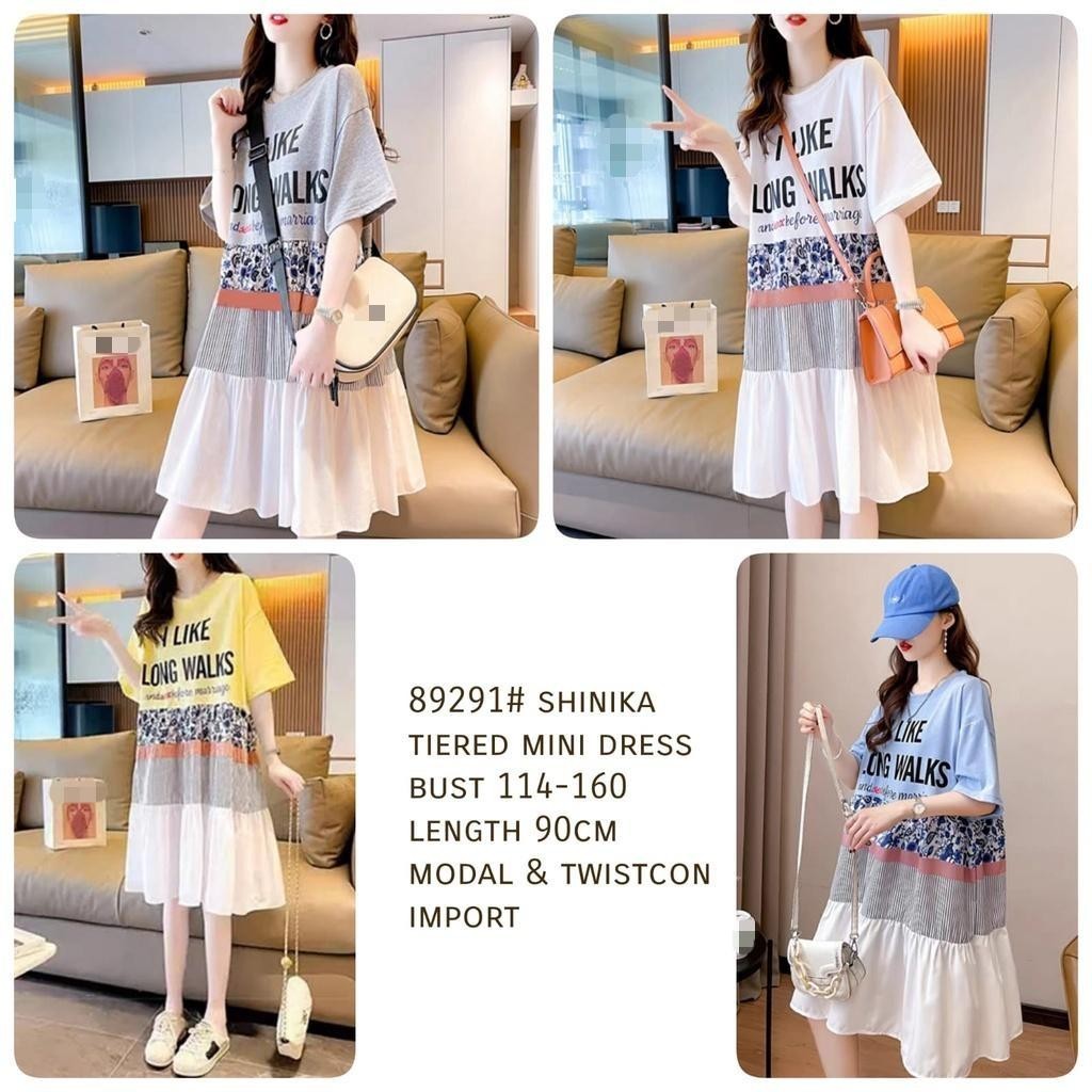 YR 3M GAUN 89291 TM THREE M SHINIKA TIERED MINI DRESS PREMIUM