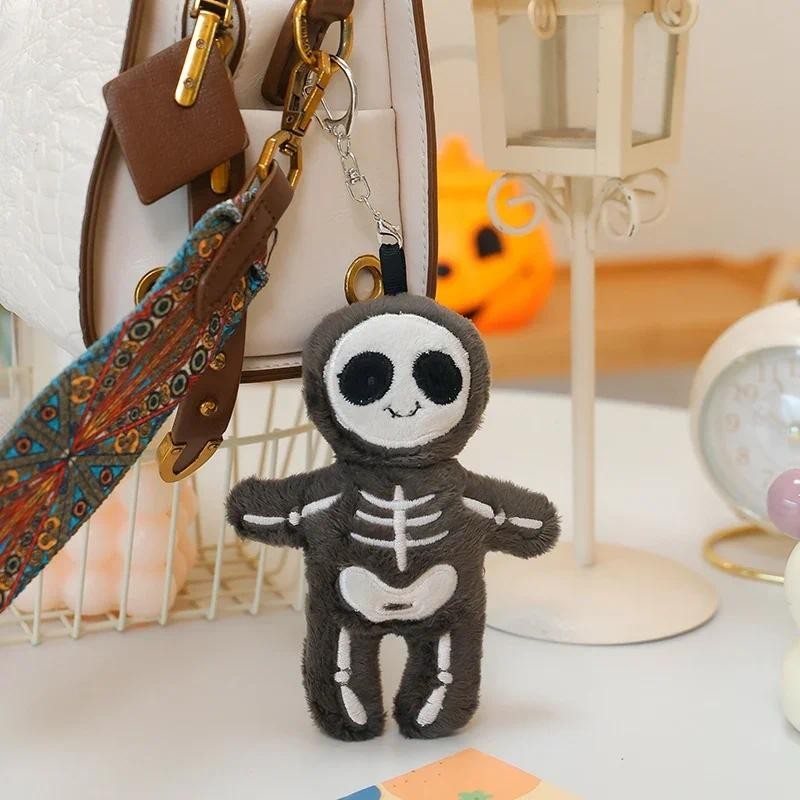 

15CM Halloween Skull Skeleton Bob Plush Toy Backpack Pendant Home Decoration for Children Halloween Gift