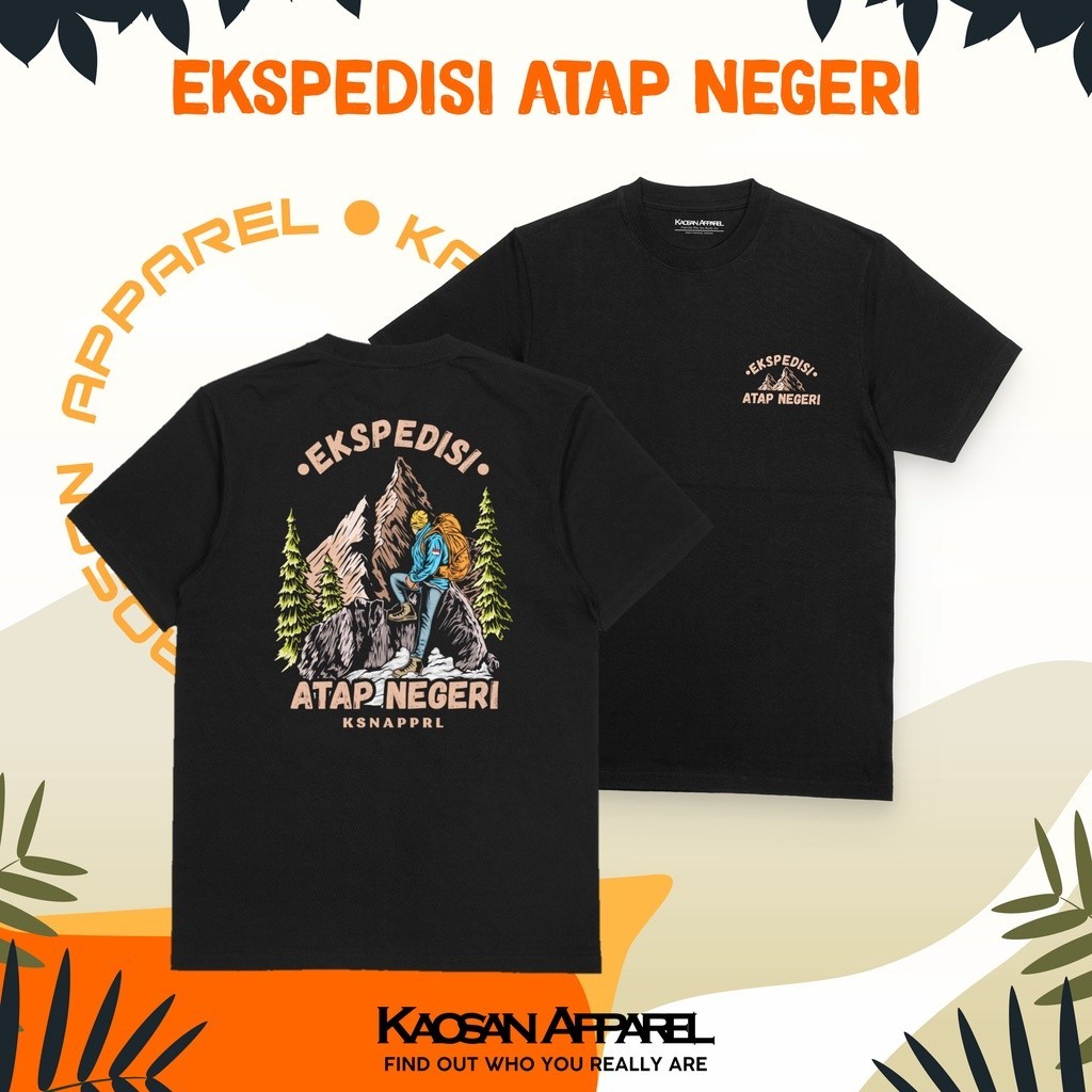 Kaos Pendaki "Ekspedisi Atap Negeri" - Kaos Pendaki Gunung/kaos Pendaki/Kaos Pendaki Indonesia/Penda