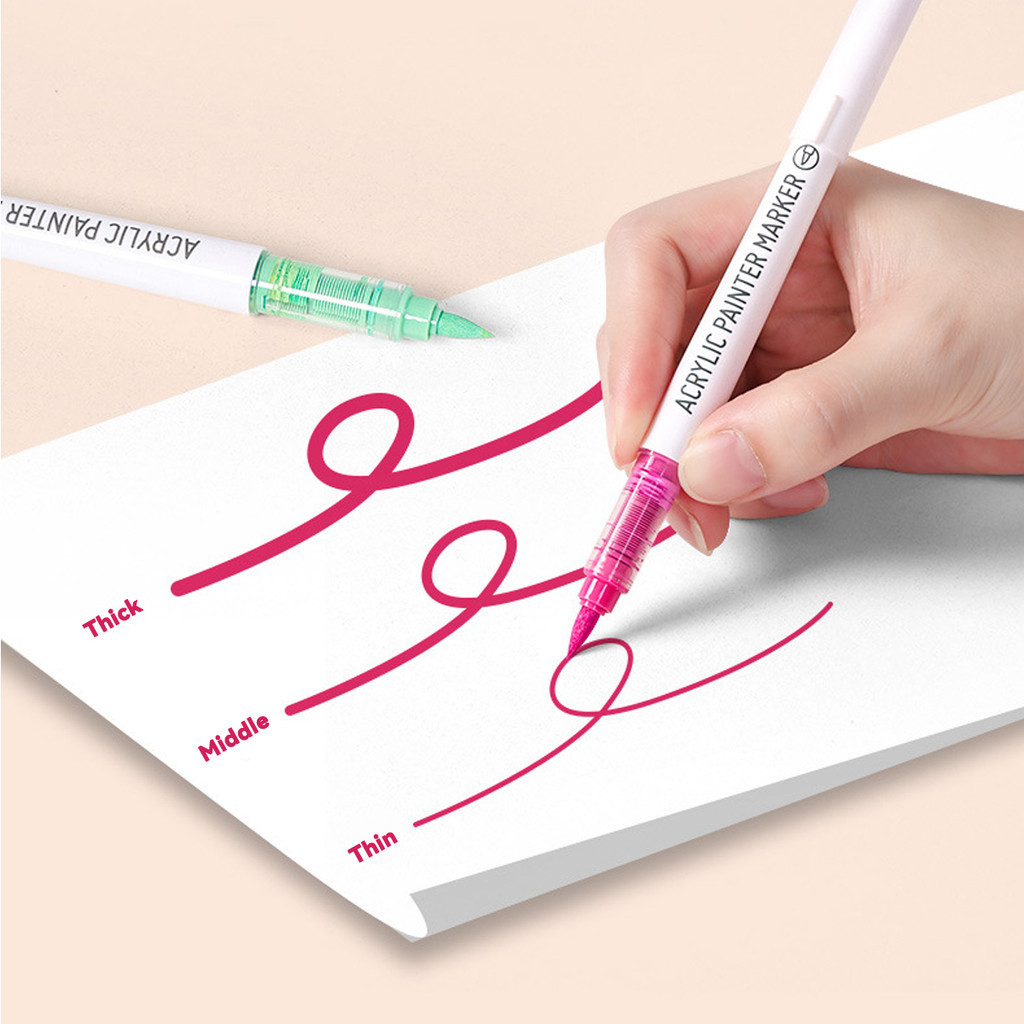 

Ay00! 126 Warna Pensil Marker Cair Akrilik Kepala Lembut Tahan Air Tidak Luntur Alat Tulis