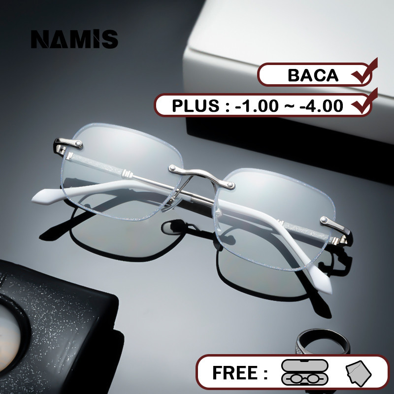 Namis Kacamata Baca Plus Anti Radiasi Pria Wanita AntiBlueray
Rimless Kaca Mata Optik 209