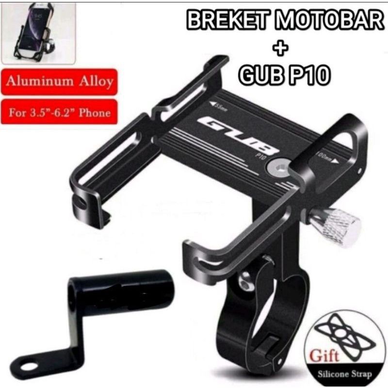 Paket bracket + holder hp GUB motor Adv Pcx Fazzio Vario Beat Supra Revo Dll
