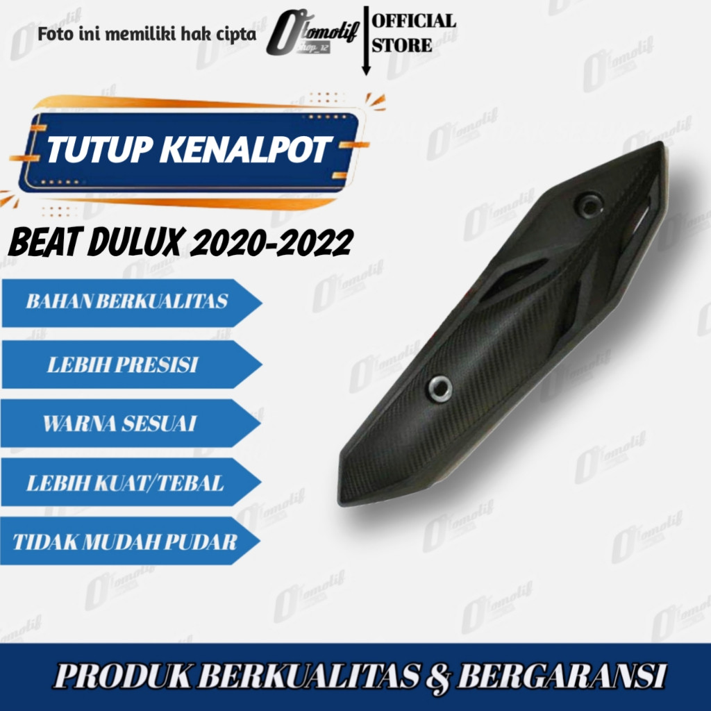 Cover Tutup Kenalpot / Tutup Muffler / Tameng Kenalpot Honda Beat Deluxe / Beat New / Beat Street 20