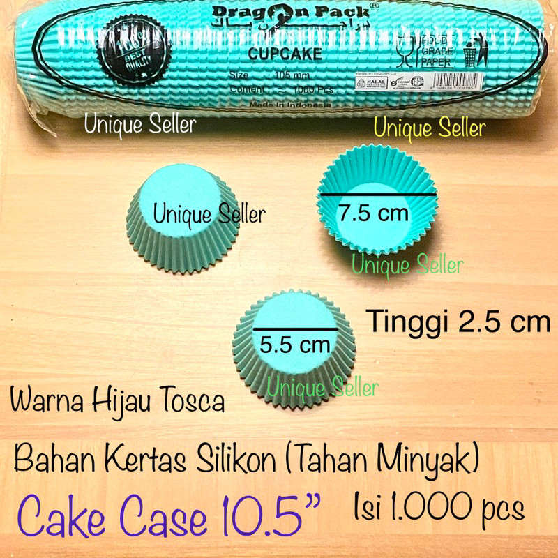 [isi1000] Kertas Alas Kue Lumpur 10.5 HIJAU TOSCA SILIKON Base 5.5 cm / Alas Kue Apem / Kertas Alas 