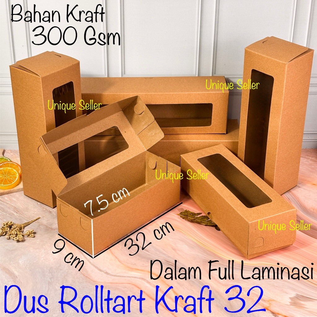 

Dus Box Kotak Roll Tart 32x9x7.5 KRAFT Jendela FULL Laminasi 300 Gram / Dus Box Kotak Roll Cake 32x9 x 7.5 KRAFT 300 Gsm / Dus Box Kotak Rol Cake Kraft 32 x 9 x 7.5 / Dus Box Kotak Rolltart Brownies Rollcake Roltart Rolcake 32 x 9 x 7