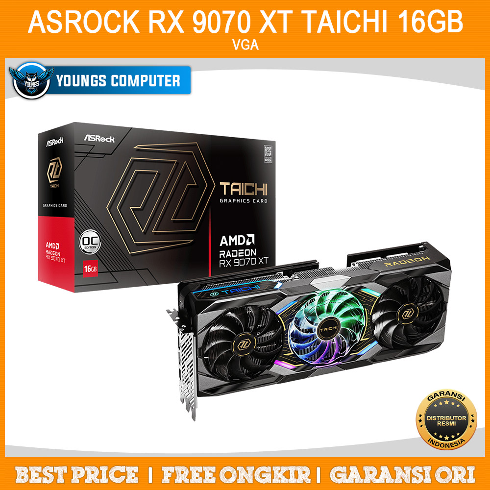 VGA ASRock RX 9070 XT Taichi 16GB OC | RX 9070XT 16GB