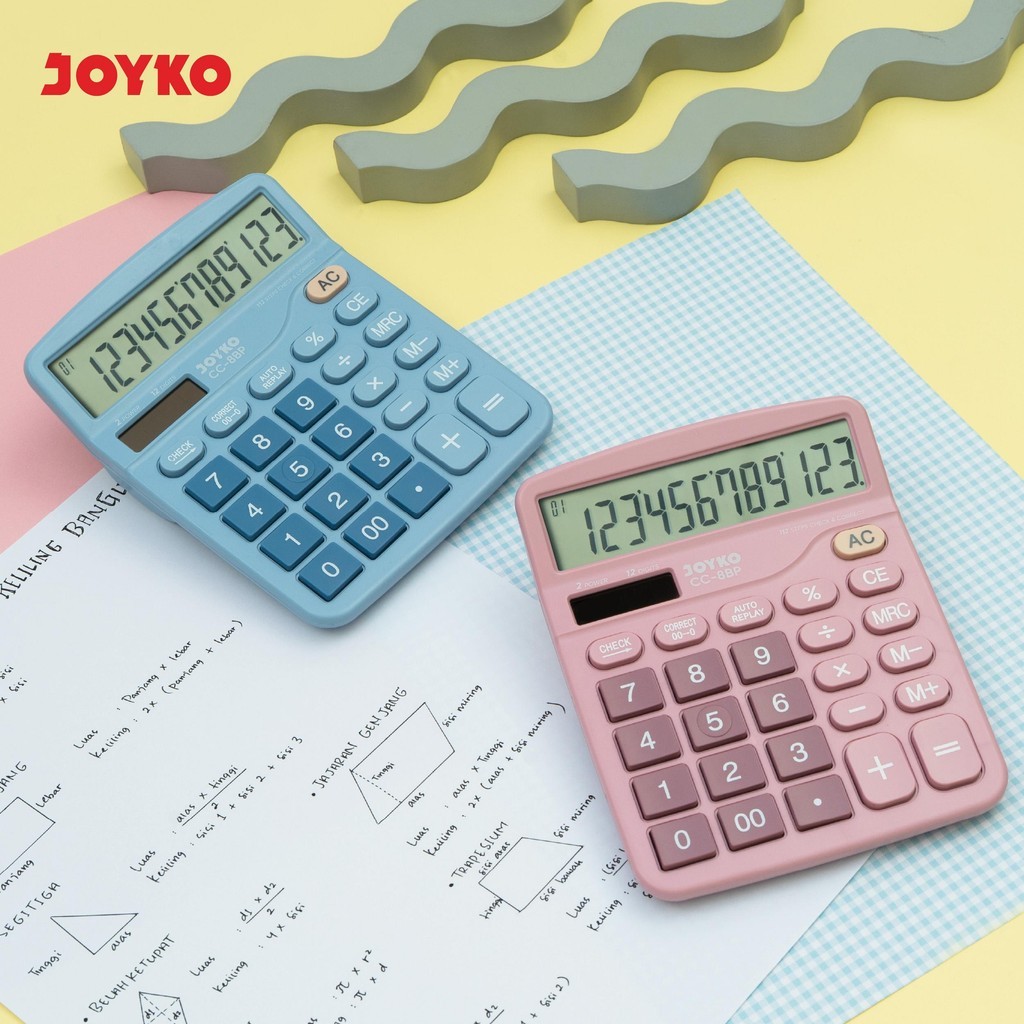 

Calculator Kalkulator Joyko CC-8BP | 12 Digits | Check & Correct Kalkulator Keuangan Dan Bisnis