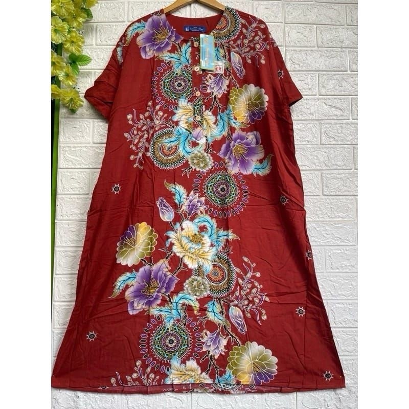 Promo Daster Dress Daster L3 Jumbo / Original Kencana Ungu Label Biru / Lengan Pendek Grosir Paket D