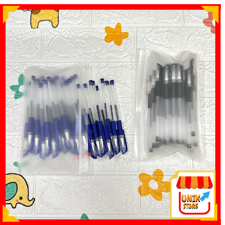 

UNIK - S1300 Pouch Pena Isi 30PCS / Pulpen Gel 0.5 mm / Alat Tulis Set / Perlengkapan Sekolah
