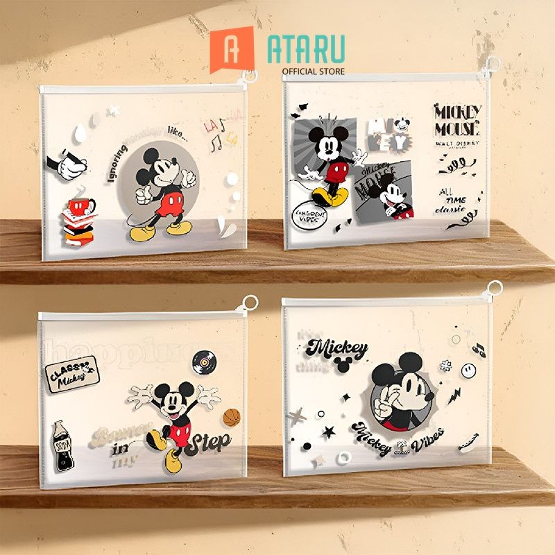 

Ataru A4 Classic Holder Kertas Zipper Mickey Transparan Map Dokumen Dengan Pengunci Penyimpanan Arsip Tempat Kertas Document Serbaguna
