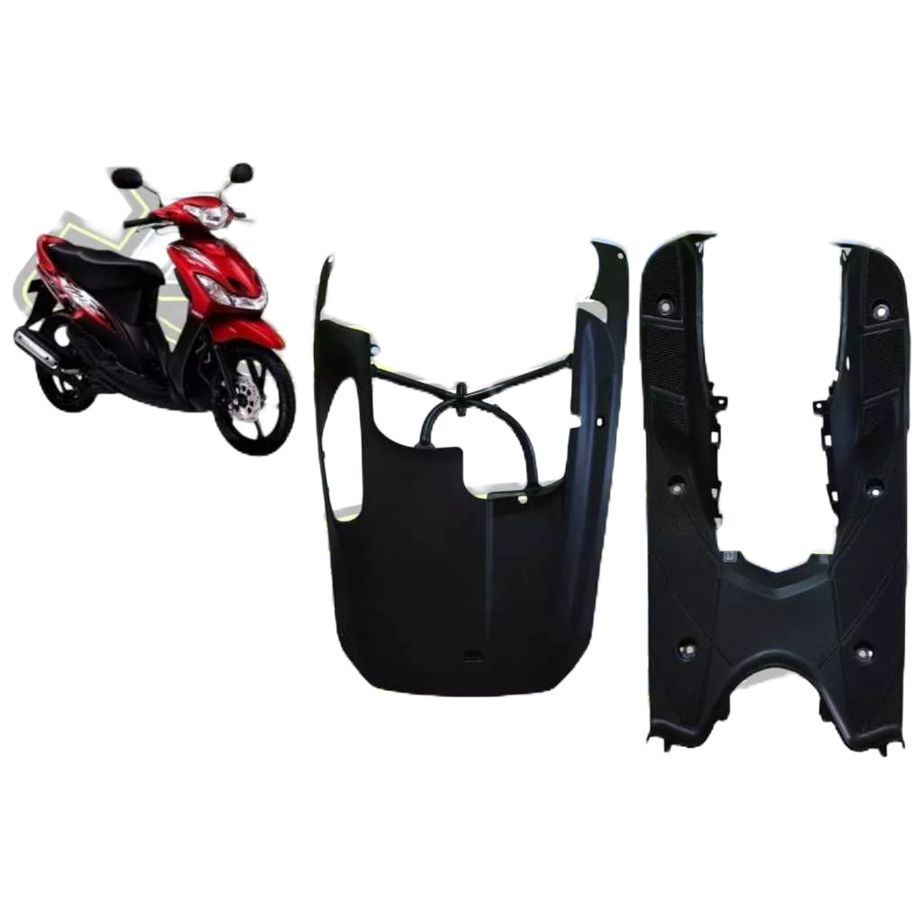 ECERAN SATUAN SET Bordes Dek Kolong, Dek Injakan Pijakan Yamaha Mio Smile 5TL 2003-2013 /Body Kasar