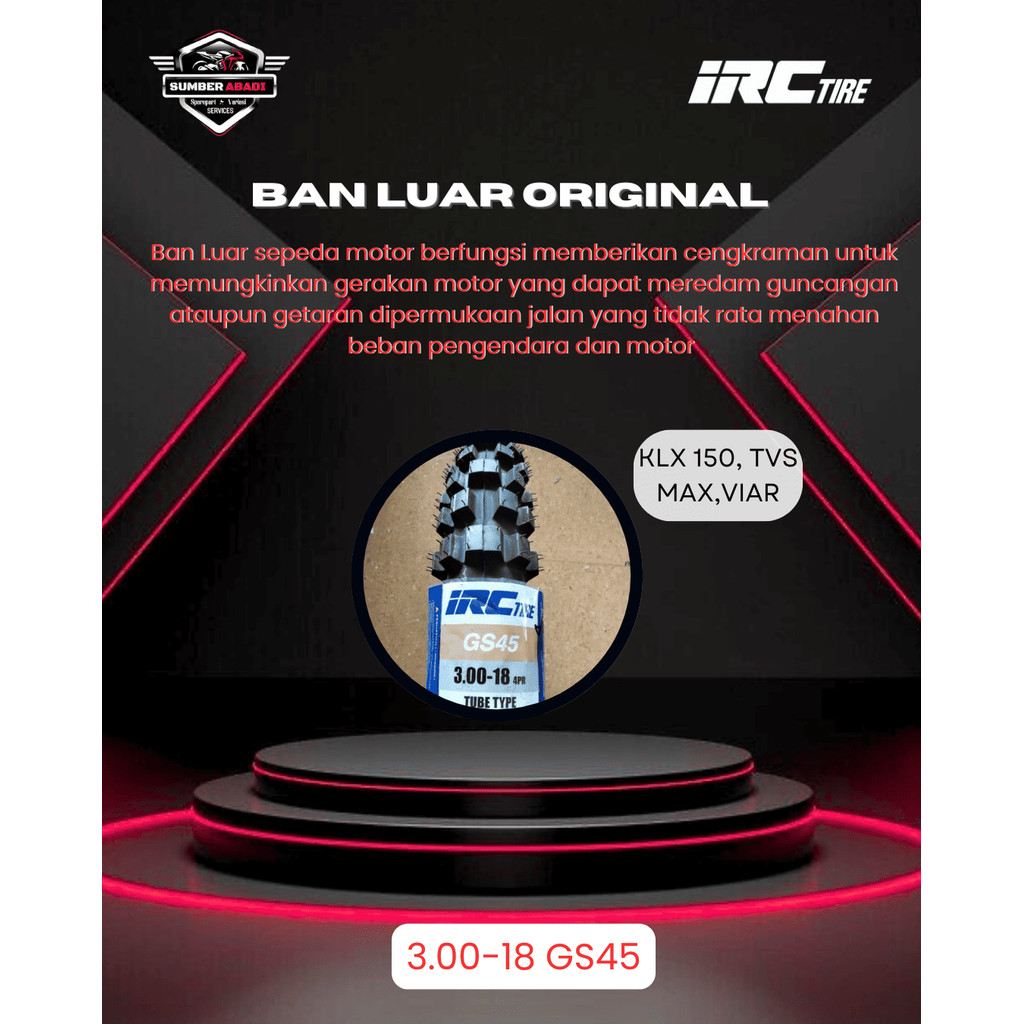 IRC Ban Luar 3.00-18 GS45