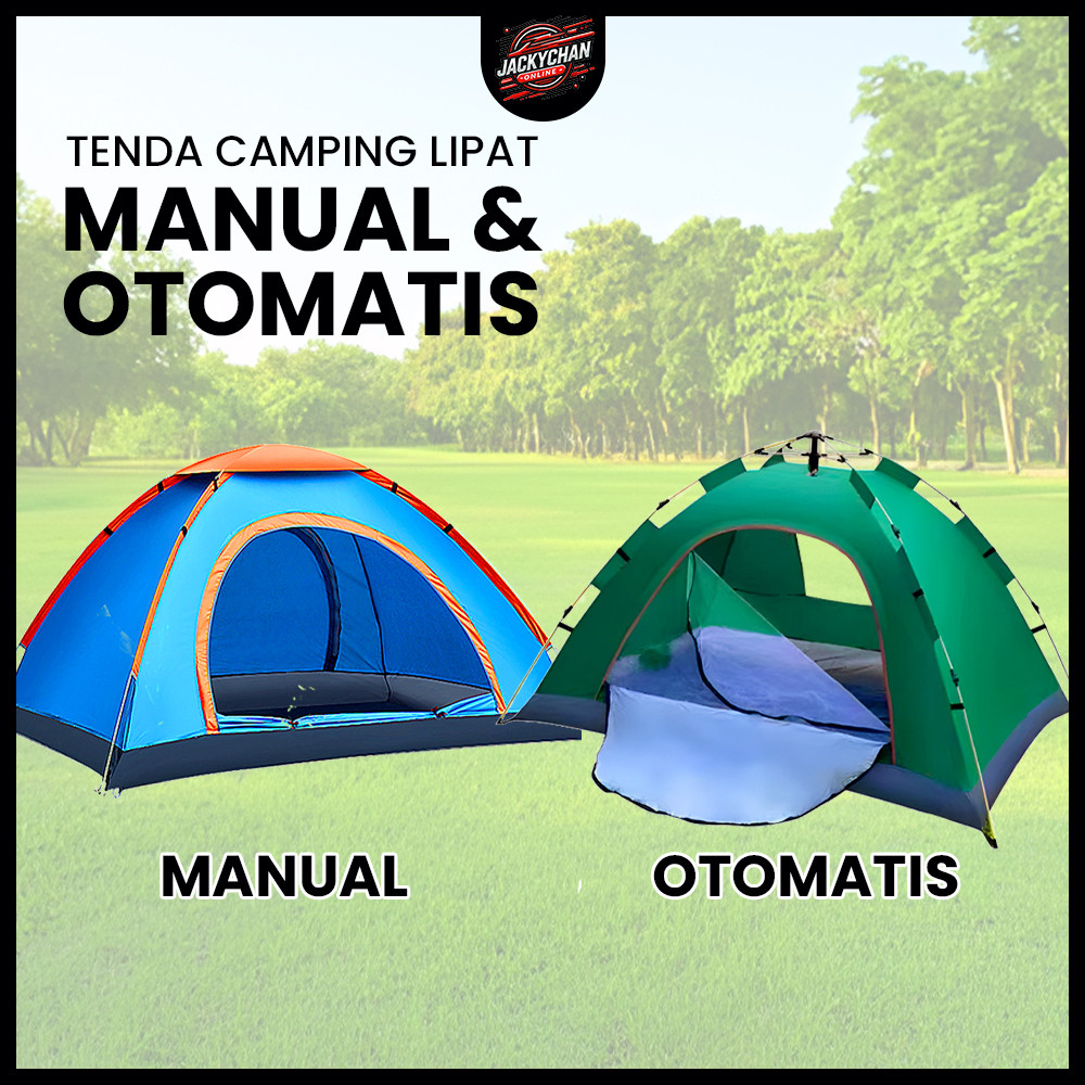 JC Tenda Camping Lipat Manual Kapasitas 3-4 Orang Tenda Gunung HY-8215