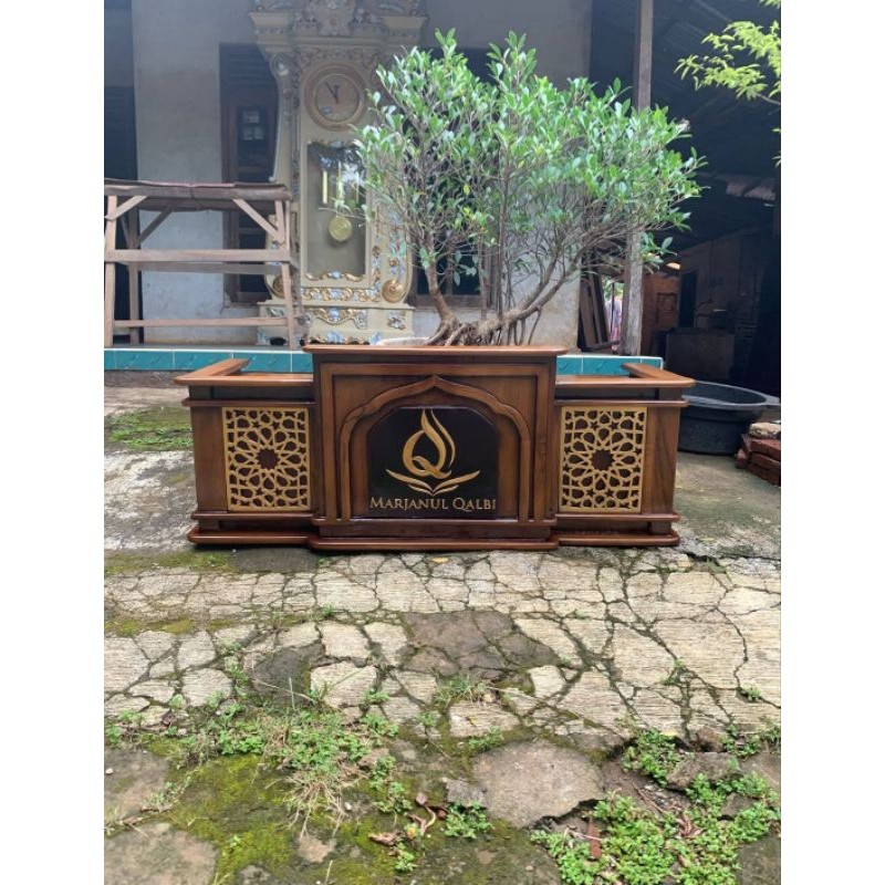 Meja Majlis Mimbar Lesehan Pengajian Minimalis Jati