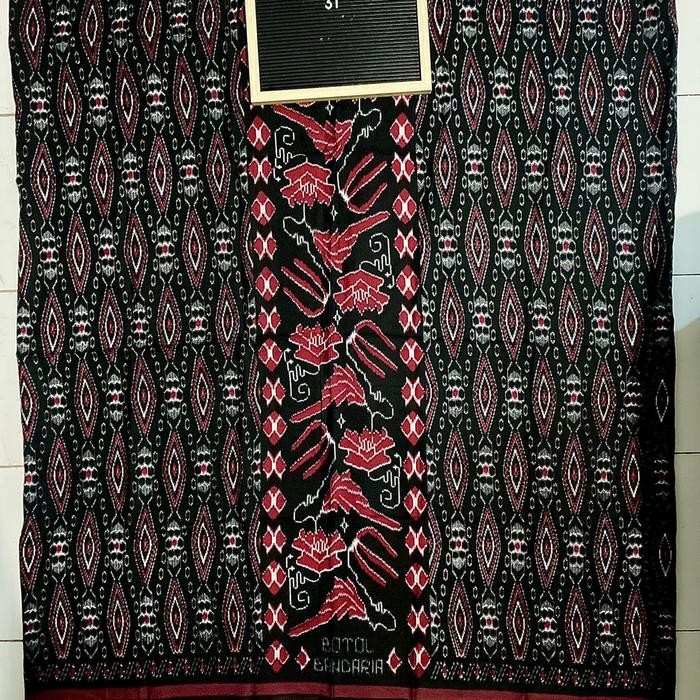 Sarung goyor print botol bandaria | Kain sarung goyor bandaria - Hitam, motif 31