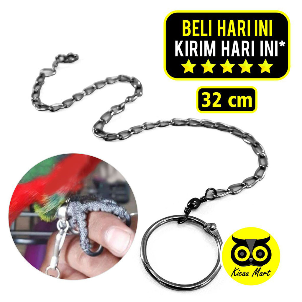 KICAU MART RANTAI LOVEBIRD RANTAI BURUNG LOVE BIRD 4 MM IKAT KAKI RING BESI TRAINING SETT PENJINAK B