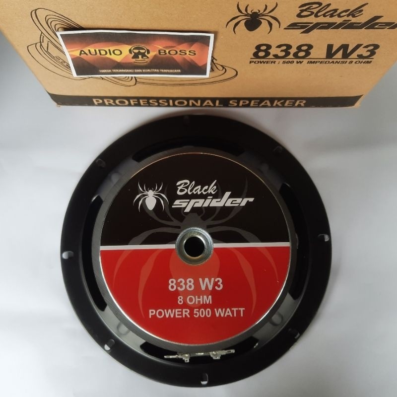 Speaker 8 inch Black Spider 838 W3 Mid Bass Full Range 500 Watt Line ArrayCO