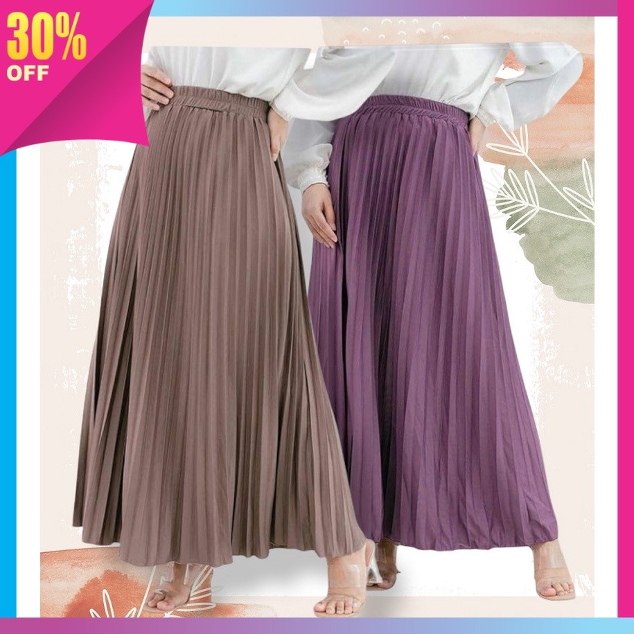 Rok Wanita Keren Bawahan Cantik / Rok plisket jumbo premium tebal PART 1