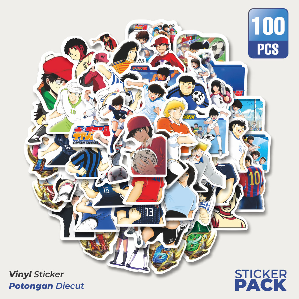 

Stiker Vinyl Sticker Anime Captain Tsubasa Sticker Waterproof Aesthetic- Untuk Laptop, Motor, dan Helm - Paper Stationery Pack