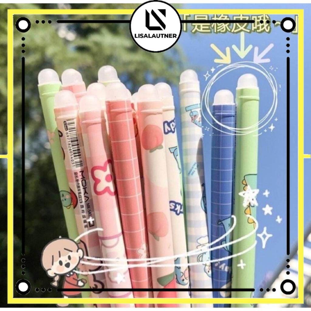 

12pcs ( 1lusin ) pulpen hapus / magic pulpen bisa di hapus / pulpen sekolah anak / bolpoin hapus bisa di hapus / pulpen hitam karakter KD - PEN8899