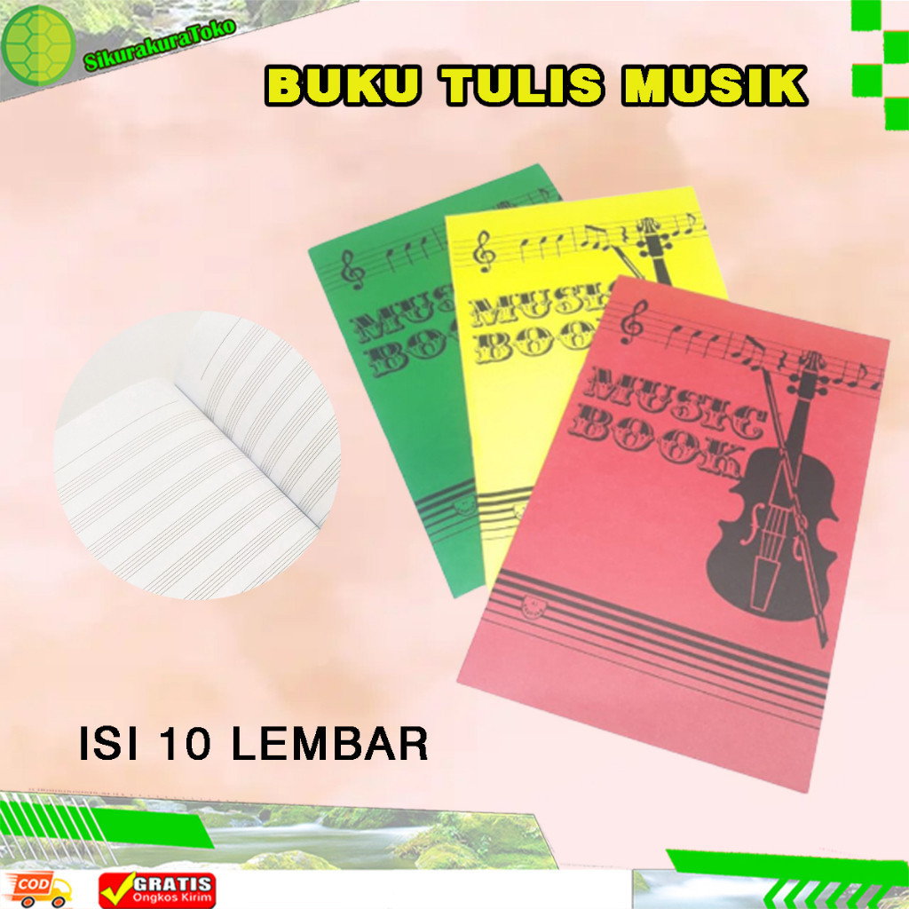 

Buku Tulis Musik Not Balok 16x24cm 10 Lembar Music Book