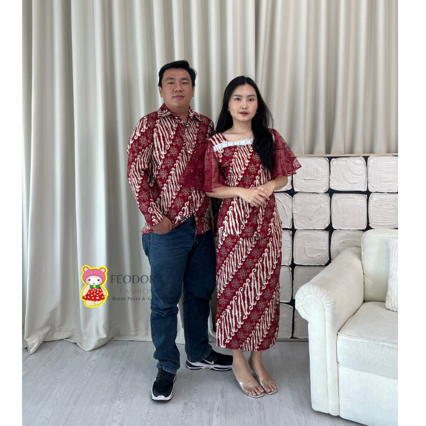 NEW  DRESS AGNES / Batik couple / dress pesta premium / gaun pesta terbaru / dress model terbaru / d