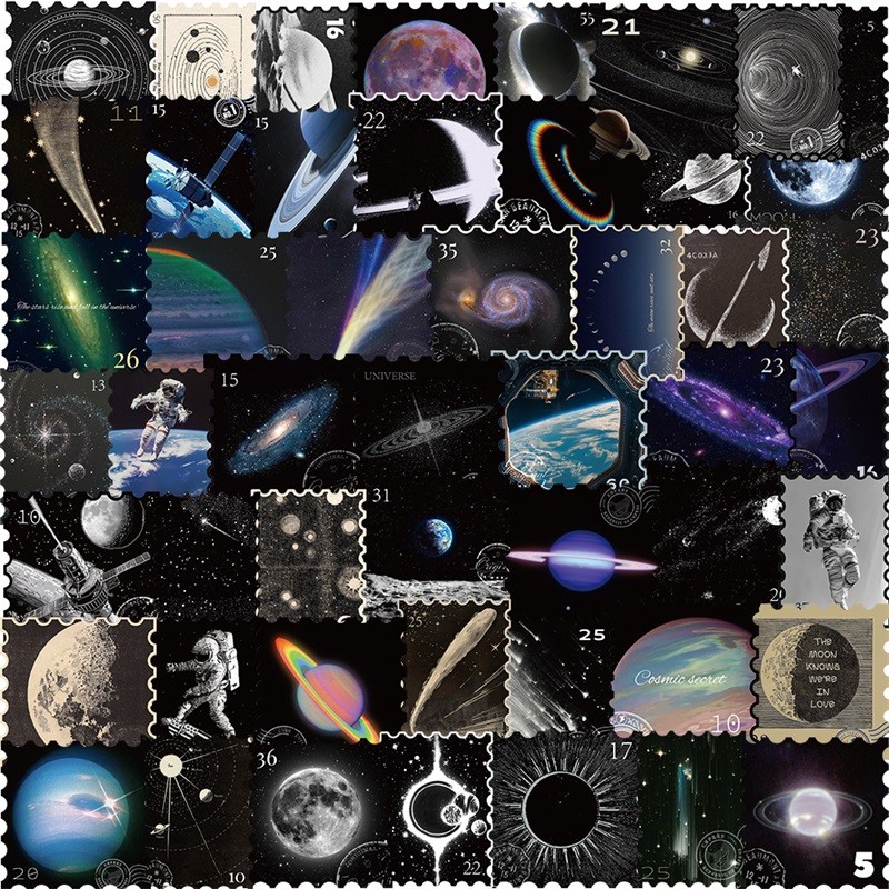 

10/30/50PCS Mysterious Universe PVC Sticker Aesthetic Children's DIY Decoration Scrapbooking Stationery Hand Accounting Supplies
