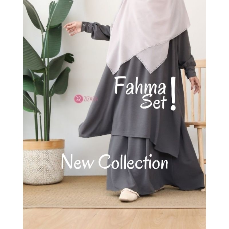 Zizara - Fahma Set Polos Tunik Rok airflow