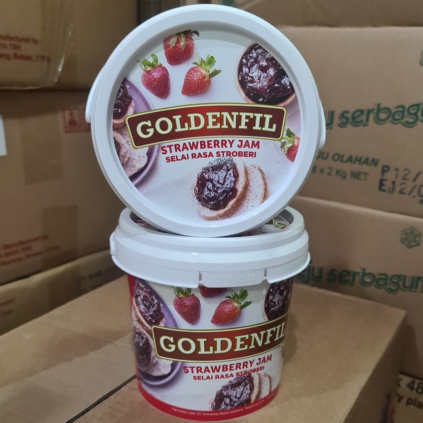 

NEW GOLDENFIL STRAWBERRY JAM 1KG SELAI BUAH STROBERI 1 KG PREMIUM