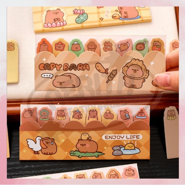 

AS PROMO - Sticky Notes Motif Kapibara Kertas Pembatas Buku Memo Motif Animal Gaya Korea Lucu