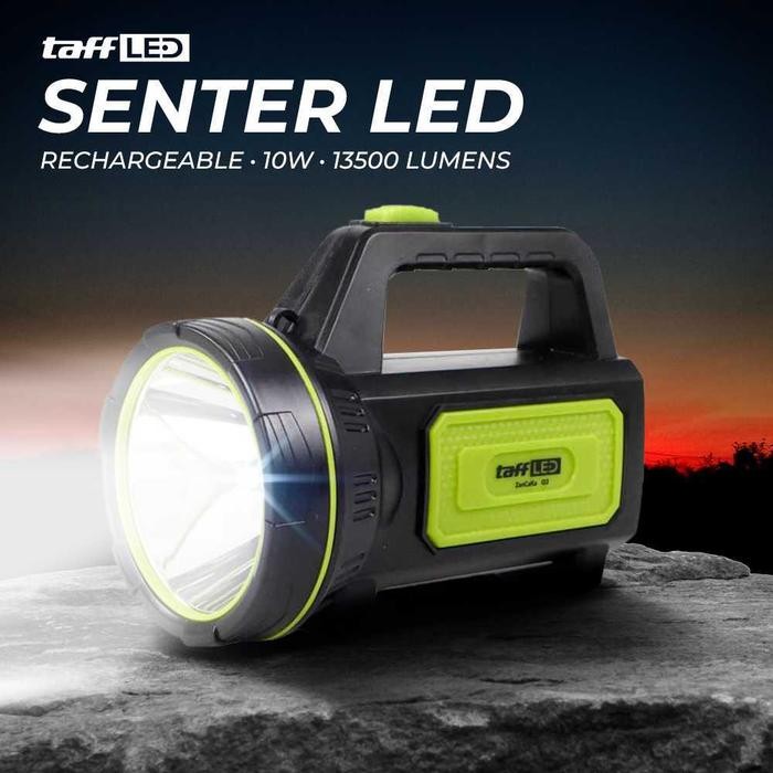 Senter LED Multifungsi,ZanCaka Senter LED Rechargeable 10W13500 Lumens