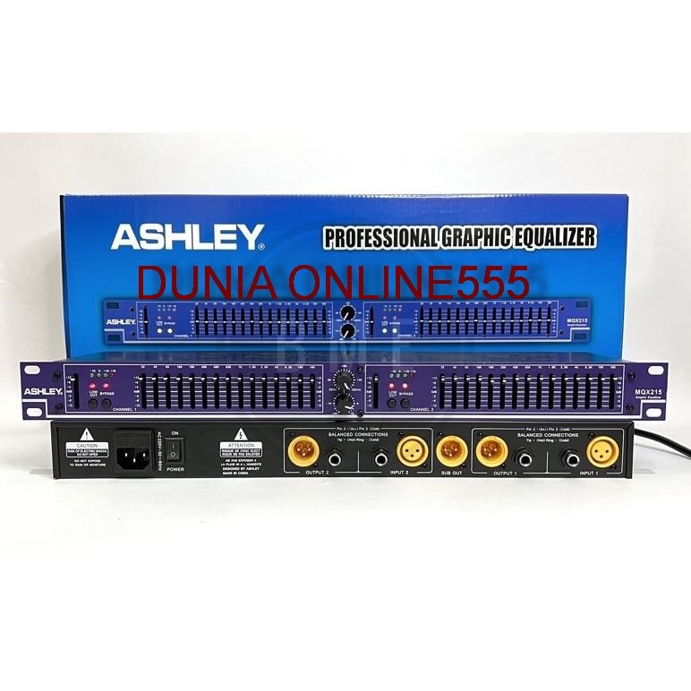 EQUALIZER ASHLEY MQX215 / MQX 215 ( 2 x 15 CHANNEL ) ORIGINALCO