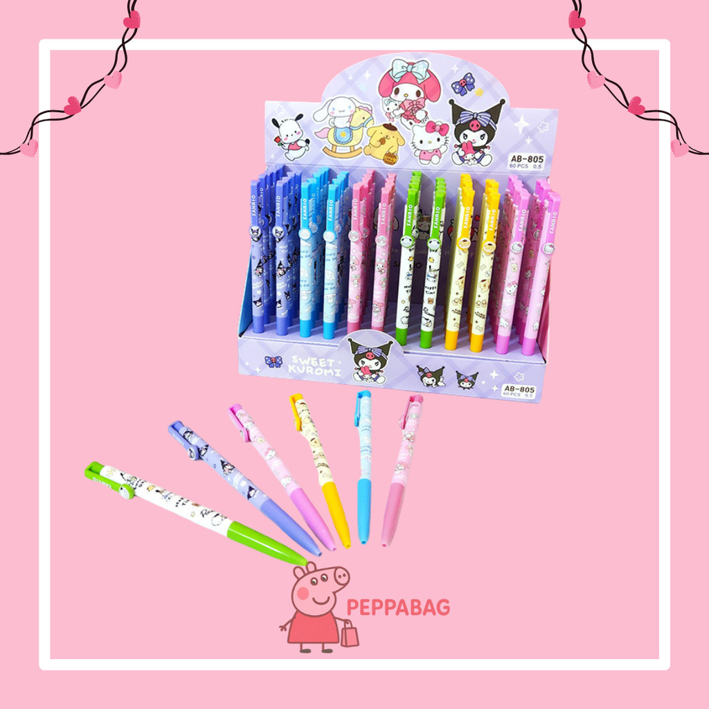 

ink gel ball pen / gel pen / pena cetek pulpen gel mekanik karakter / pulpen mekanik - ES0464