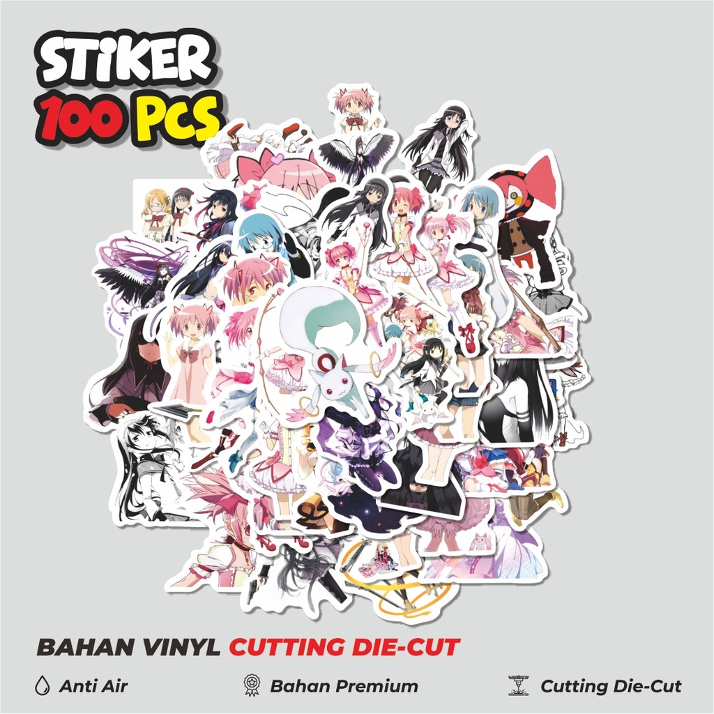 

Terbaru! 50 pcs Sticker Anime Magica Madoka Sticker Dekorasi Lucu Kreatif untuk Notebook, Skateboard, HP