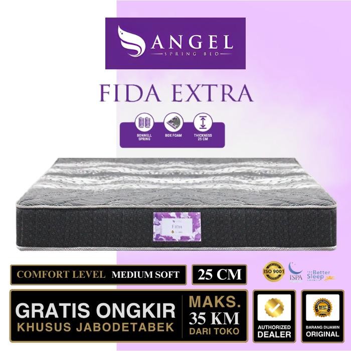 Kasur Springbed Fida Extra Xtra Angel Springbed [Kasur Saja] 100x200 120x200 160x200 180x200 - 100 x