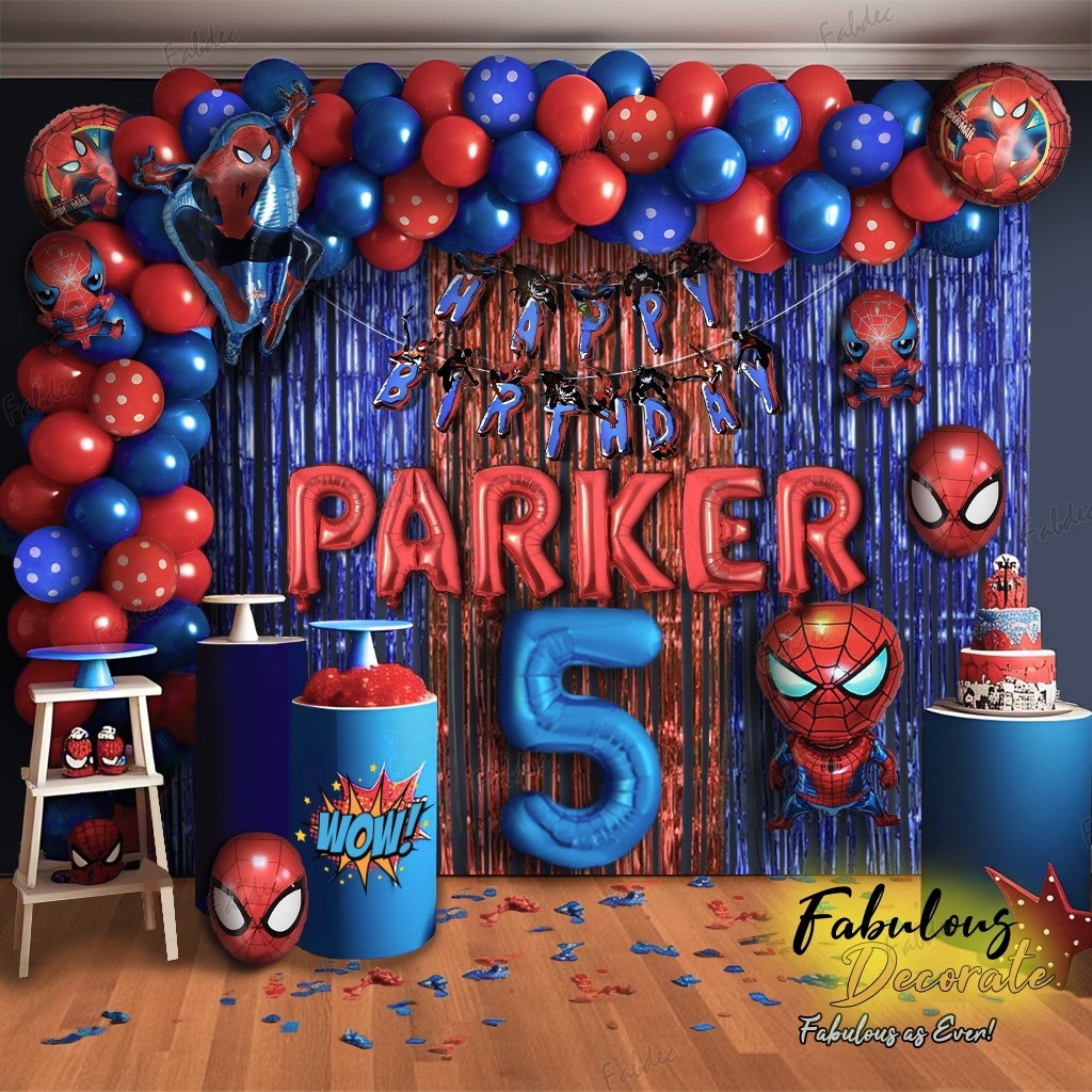 Fabulous Decorate Set Dekorasi Spiderman / Dekorasi ultah tema Spiderman / ulang tahun spiderman