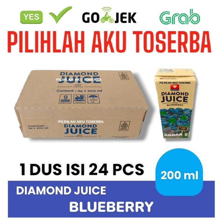 

DIAMOND JUICE BLUEBERRY Jus Blueberry 200 ml - ( HARGA 1 DUS ISI 24 pcs )