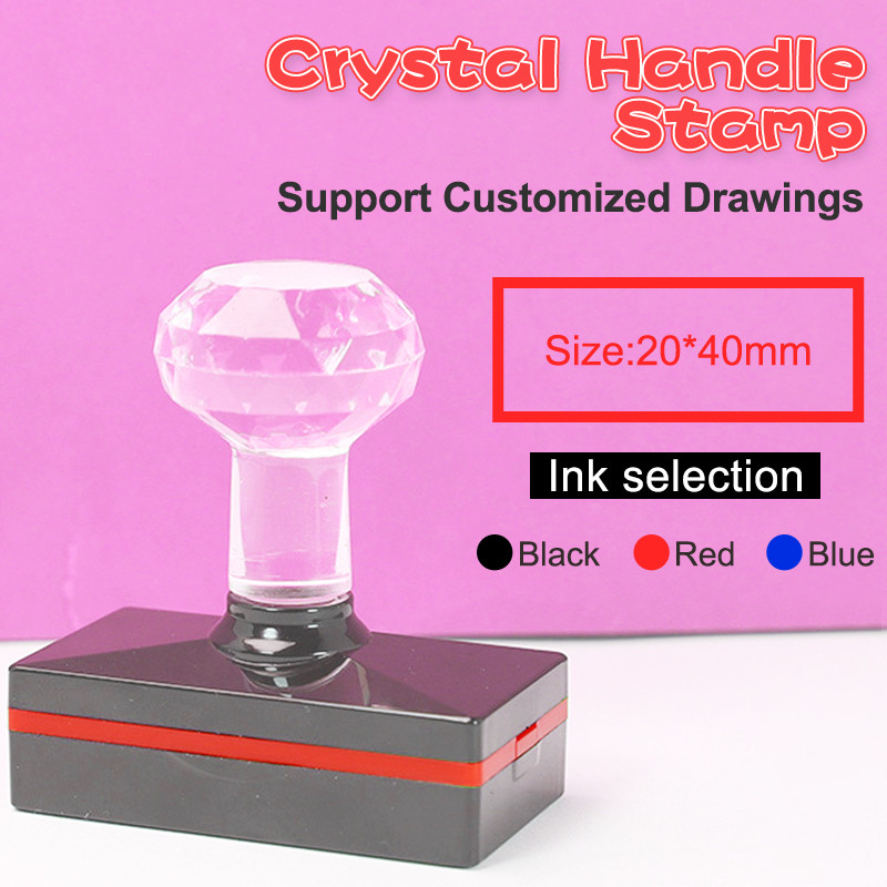 

20mm*40mm Rectangle Personalized Logo Self inking Stamp Customized Photosensitive ink Stamp Your design picture