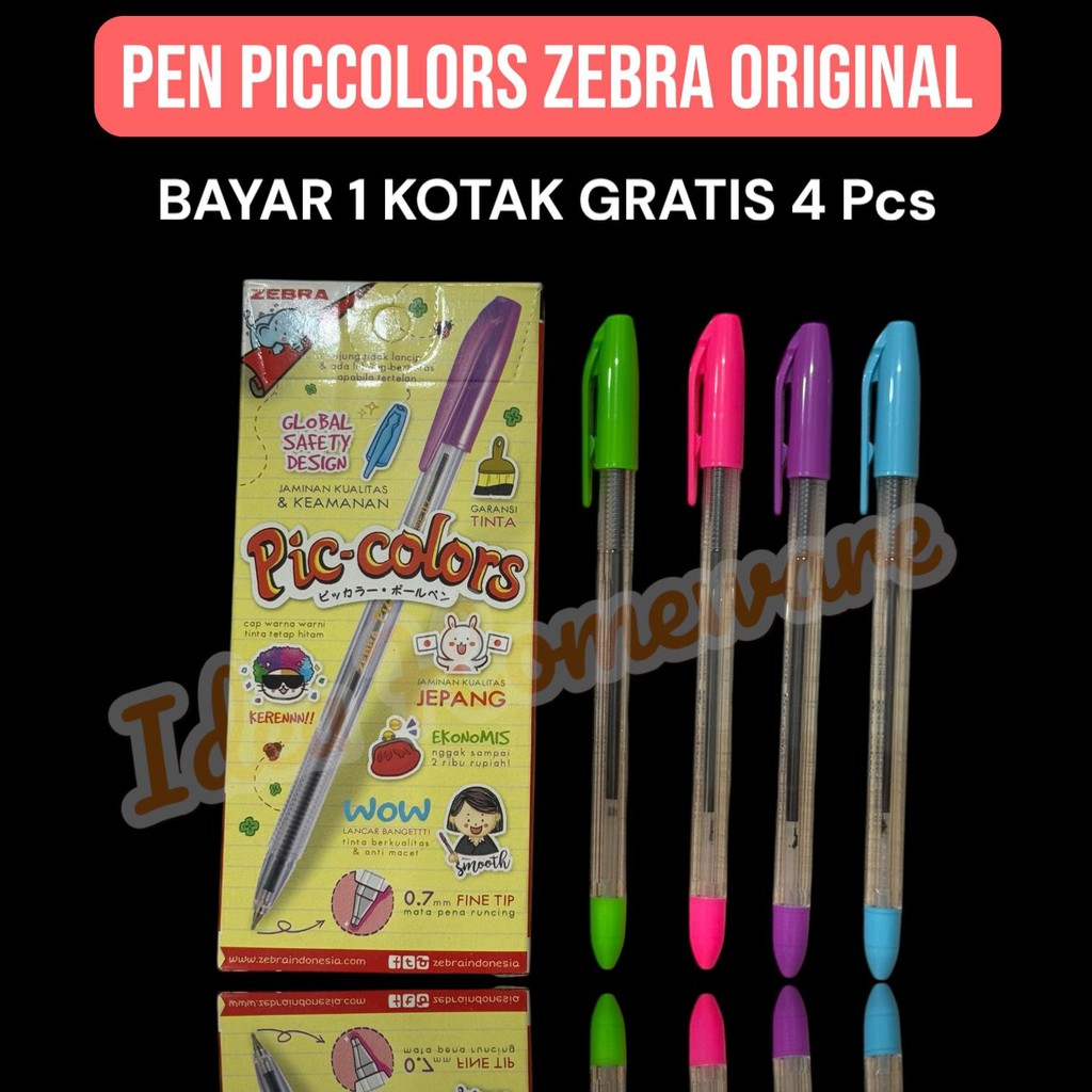 

Pulpen Pen Zebra Piccolors Fine 0.7 mm Hitam Per Lusin 12 pc ORIGINAL