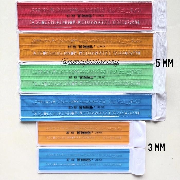 

Penggaris Huruf & Angka Templates Sablon ABC Lettering Stencil set Mall Mal 3mm 5mm - Kecil 5 pc