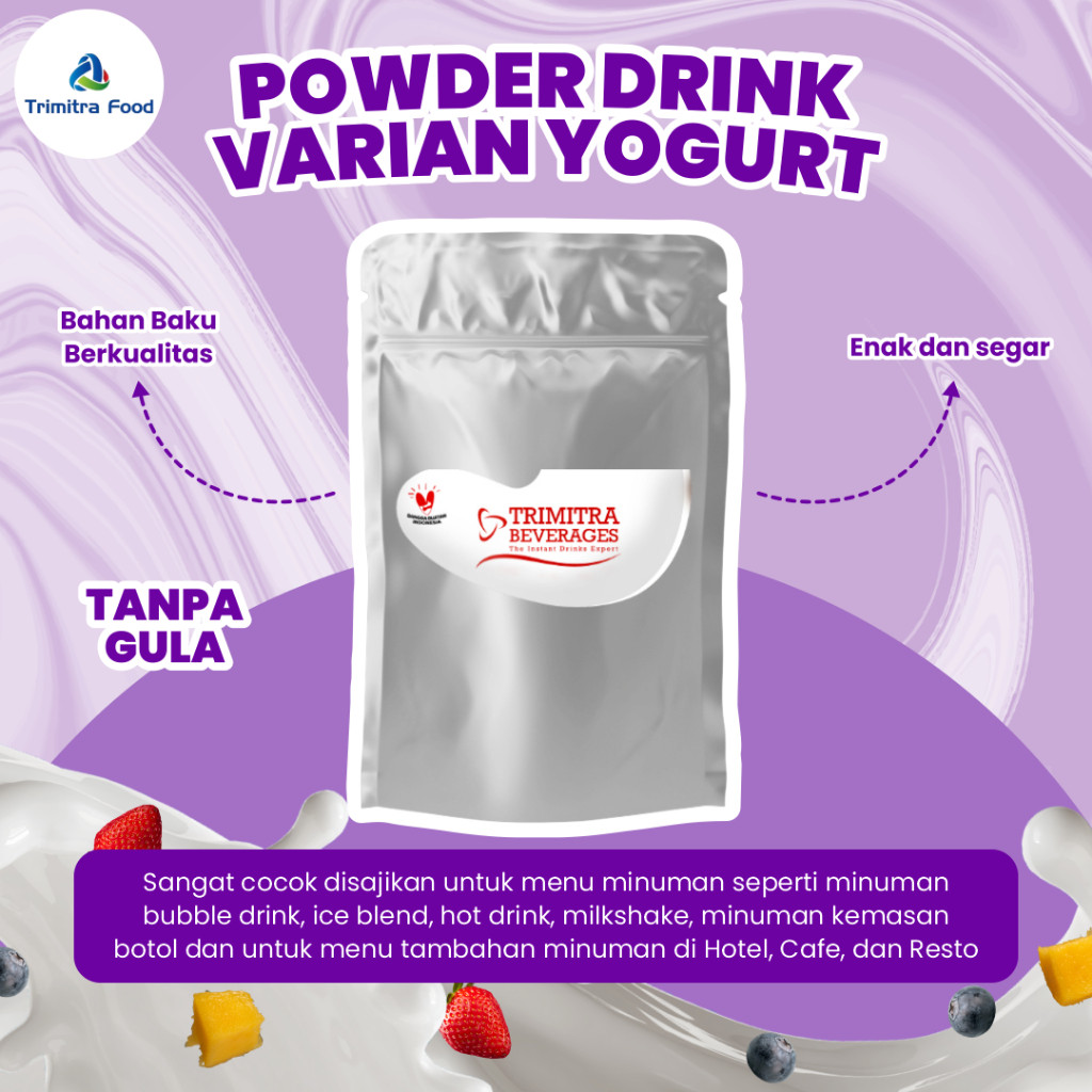 

Bubuk Minuman Powder Drink Aneka Rasa Varian Yogurt Plain Tanpa Gula 1 Kg Halal