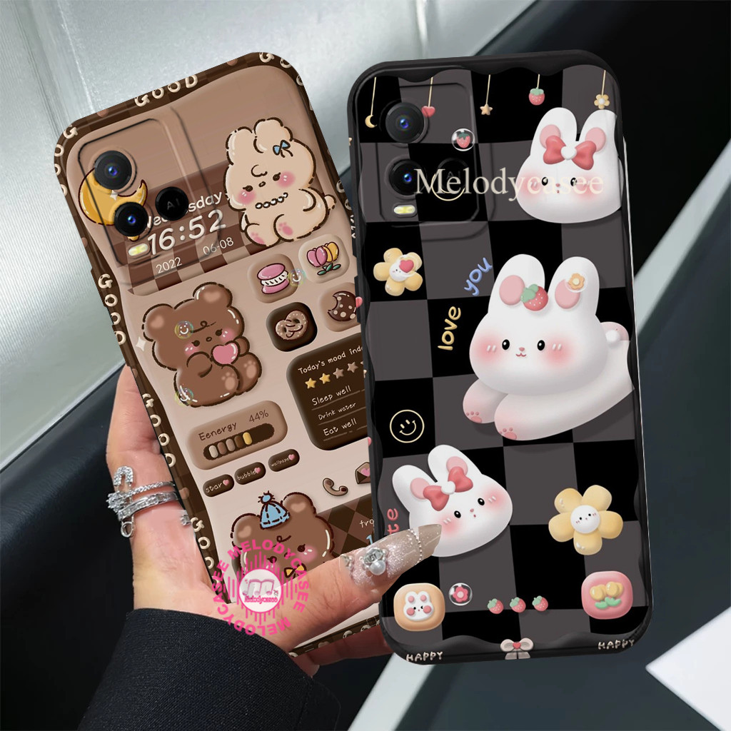 case Vivo Y21 Y21S Y21A Y33S casing pelindung camera motif cute