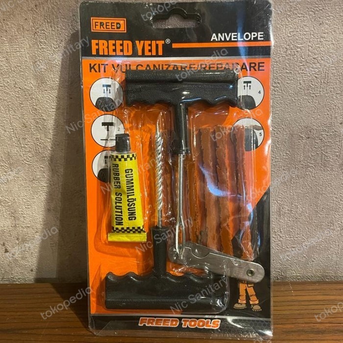Alat Tambal Ban tubles / penambal ban motor mobil tubles 1set FREED