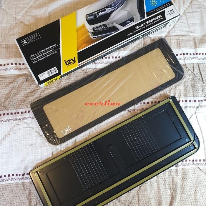 READY berkah IZY SLIM series 1set plat nomor mobil acrylic akrilik bingkai box breket bracket cover 