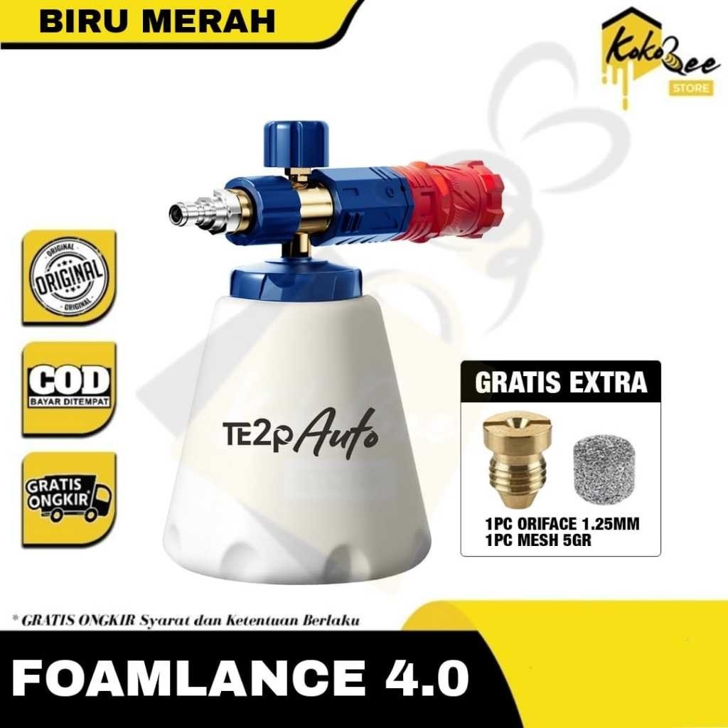 TE2P AUTO Snow Foam Lance 4.0 FREE MESH 5GR Dan ORIFICE 1.25 - Tabung Salju Tembakan Gun Mesin Jet C