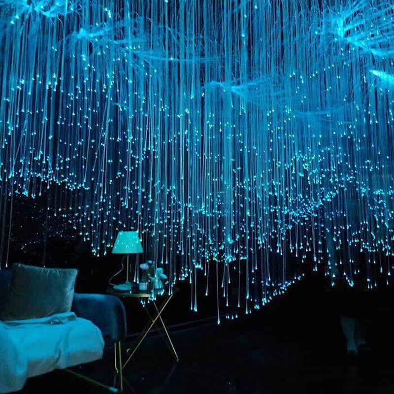 BS Kabel Fiber Optik Side Glow Flash Point 0.5mm 1–5 Meter | 50–500PCS PMMA Sparkle Dekorasi Lampu L