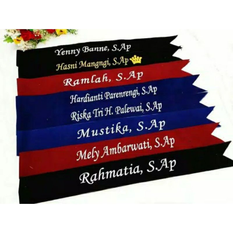 Selempang Wisuda Bludru POLOS / Selempang Wisuda Murah POLOS Selempang Wisuda Klaten